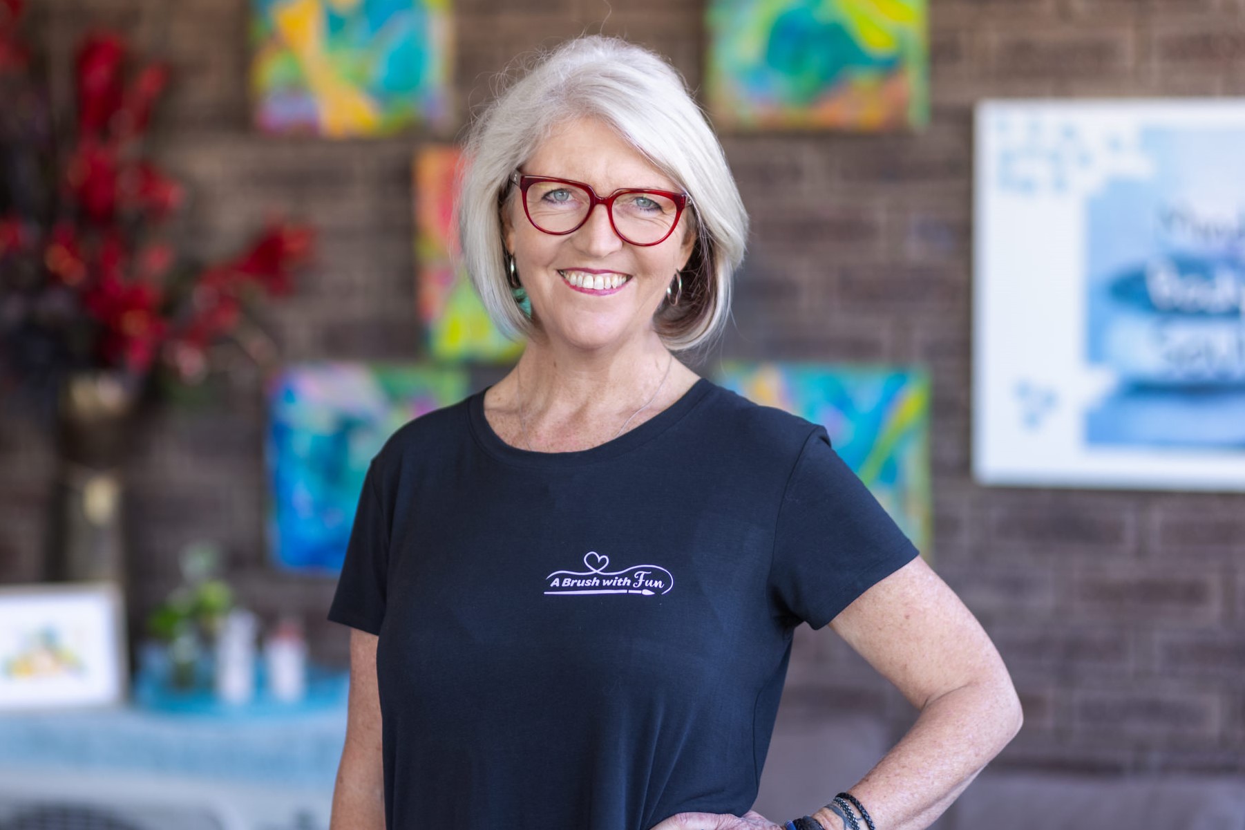 Photo of Kate Capone, owner of A Brush With Fun.