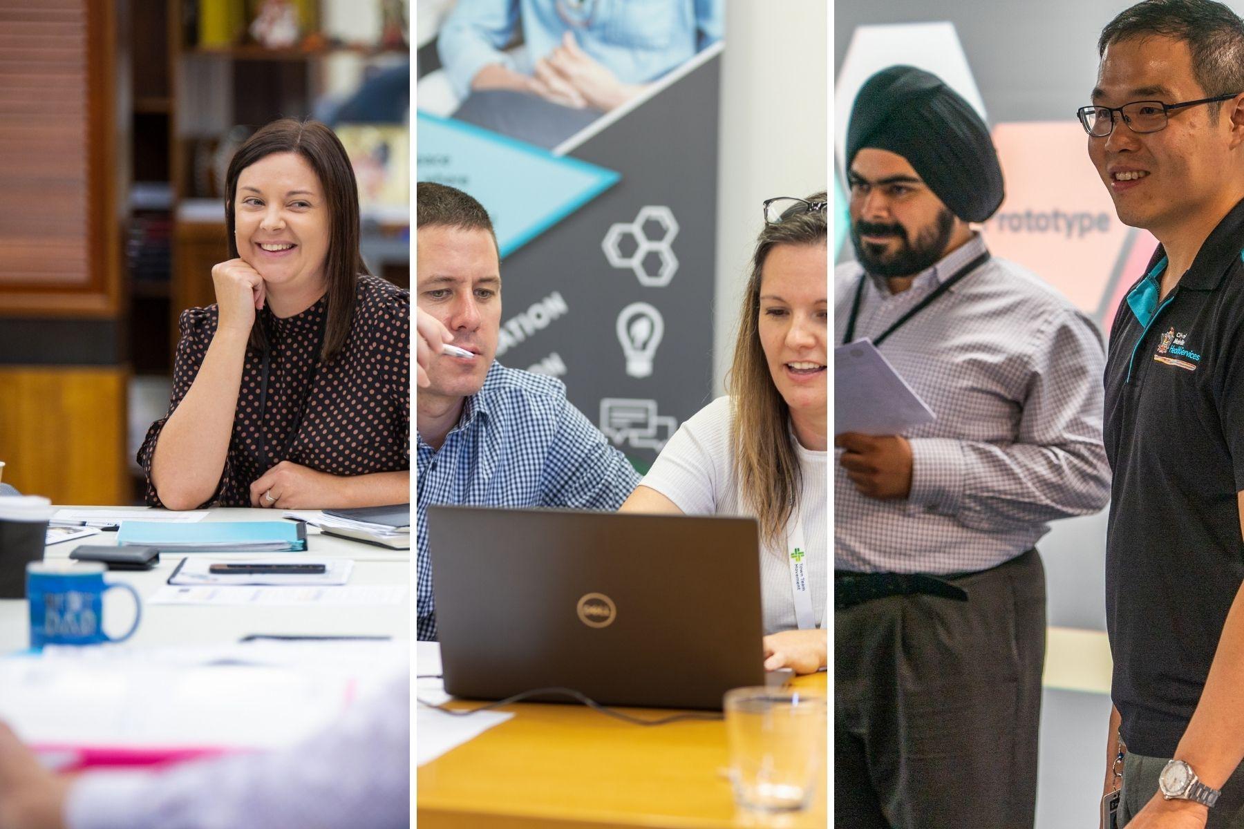 Photo montage showing the Approvals Program working groups from the Cities of Rockingham, Wanneroo and Melville. 