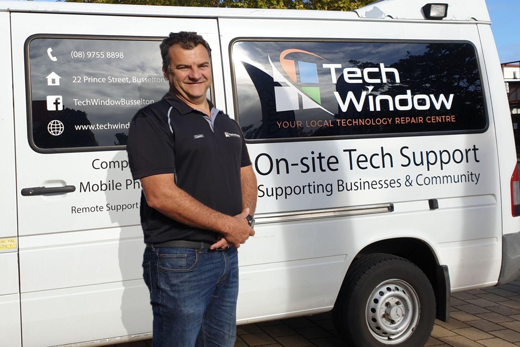Photo of Gavin Barnes, owner of Tech Window.