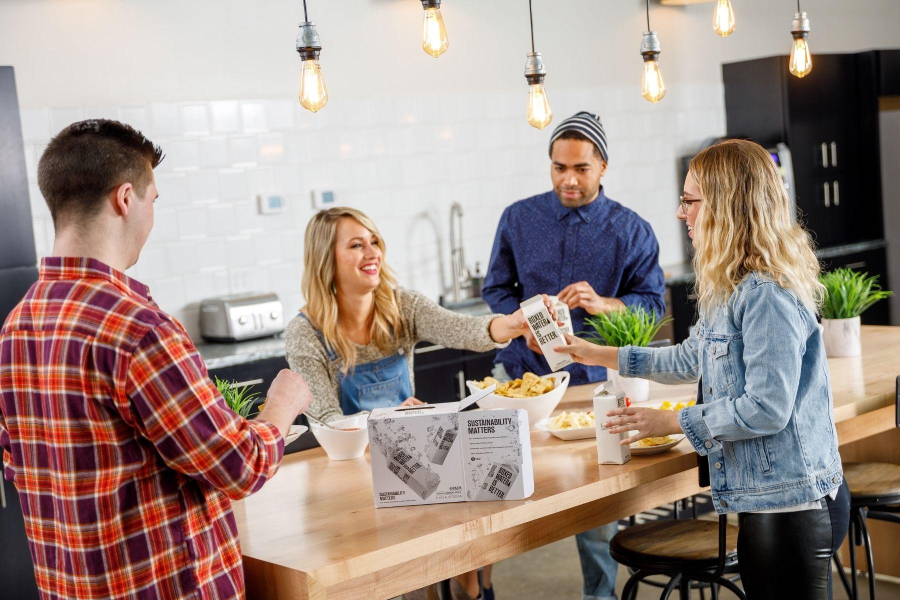 Group of people at a cafe