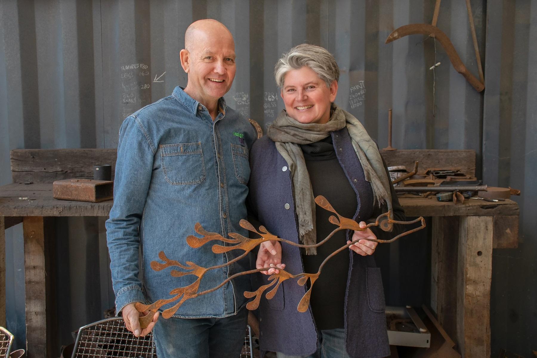 Photo of Ian and Jane Michael,  owners of Designer Dirt in Albany.